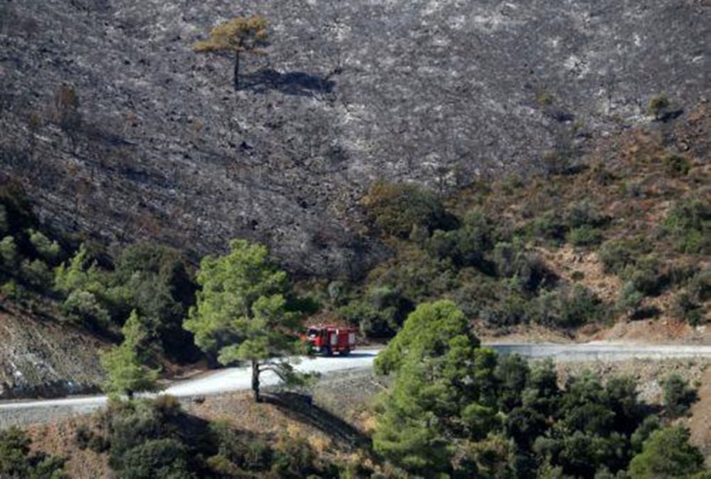 Διαχειρίσιμη η πυρκαγιά στην επαρχία Λεμεσού – Η έκταση που έχει καταστραφεί