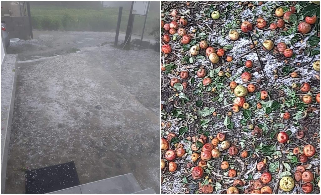 Σοβαρές ζημιές σε καλλιέργειες λόγω χαλαζόπτωση στην Κυπερούντα