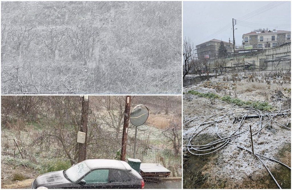 ΒΙΝΤΕΟ: Χιόνισε στην Κυπερούντα! Αρχίσε να «ντύνεται» στα λευκά το χωριό (ΦΩΤΟΣ)