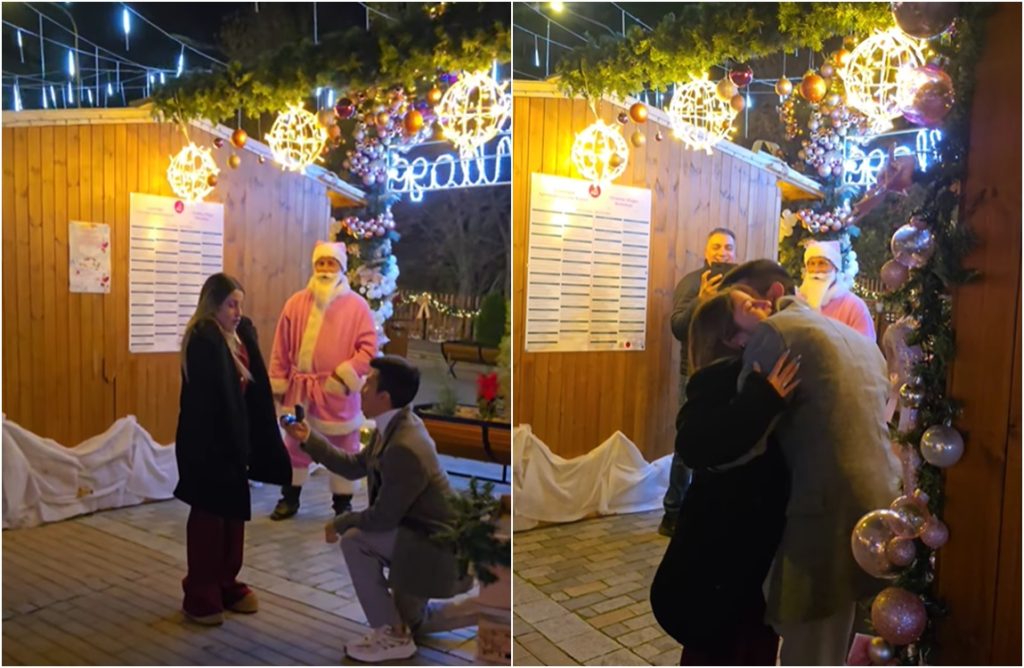 ΒΙΝΤΕΟ: Έκανε πρόταση γάμου στην αγαπημένη του από το Χριστουγεννιάτικο Χωριό του Αγρού!