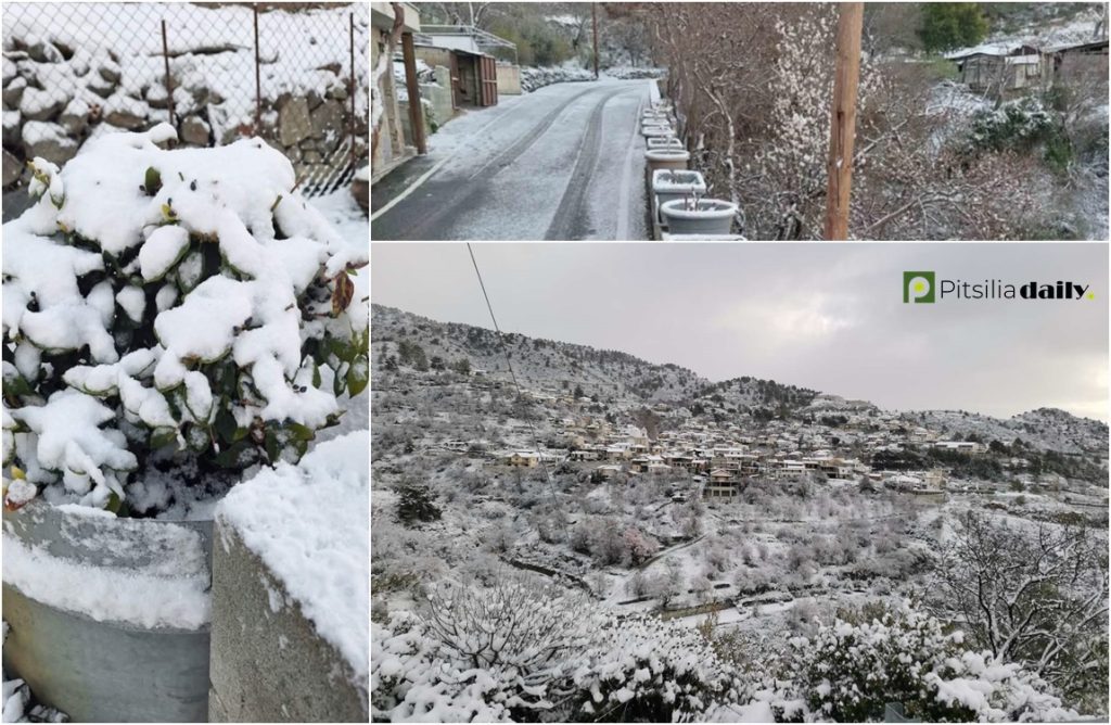 Σχεδόν ολόκληρη η Πιτσιλιά ντύθηκε στα λευκά – Χιόνια και κρύο στα χωριά (ΦΩΤΟΣ & ΒΙΝΤΕΟ)
